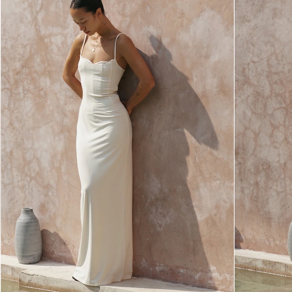 Meshki Lace Trim Maxi Dress
